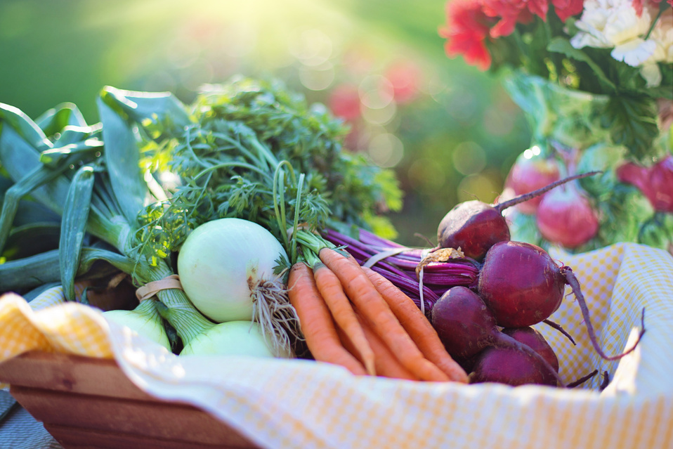 Vegetables on a Basket